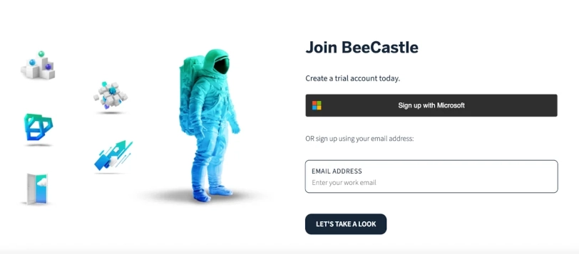 BeeCastle Sign Up Form Screenshot